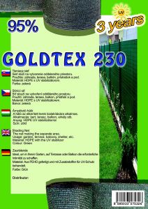 tieniaca sieť na pletivo 230g 150/10m GOLDTEX  95%zelená