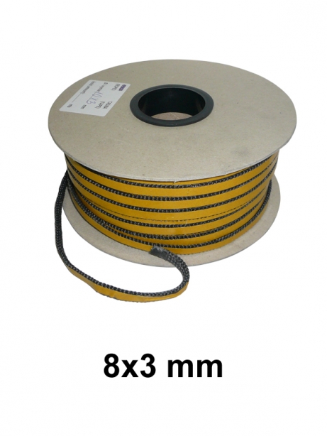 šnúra páska sklenená samolepiaca  8x3mm 20004