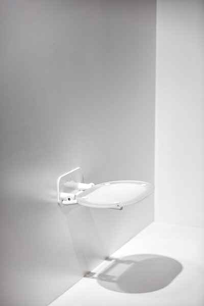 sprchové sedátko CHROME CLEAR/BIELA RAVAK B8F0000028