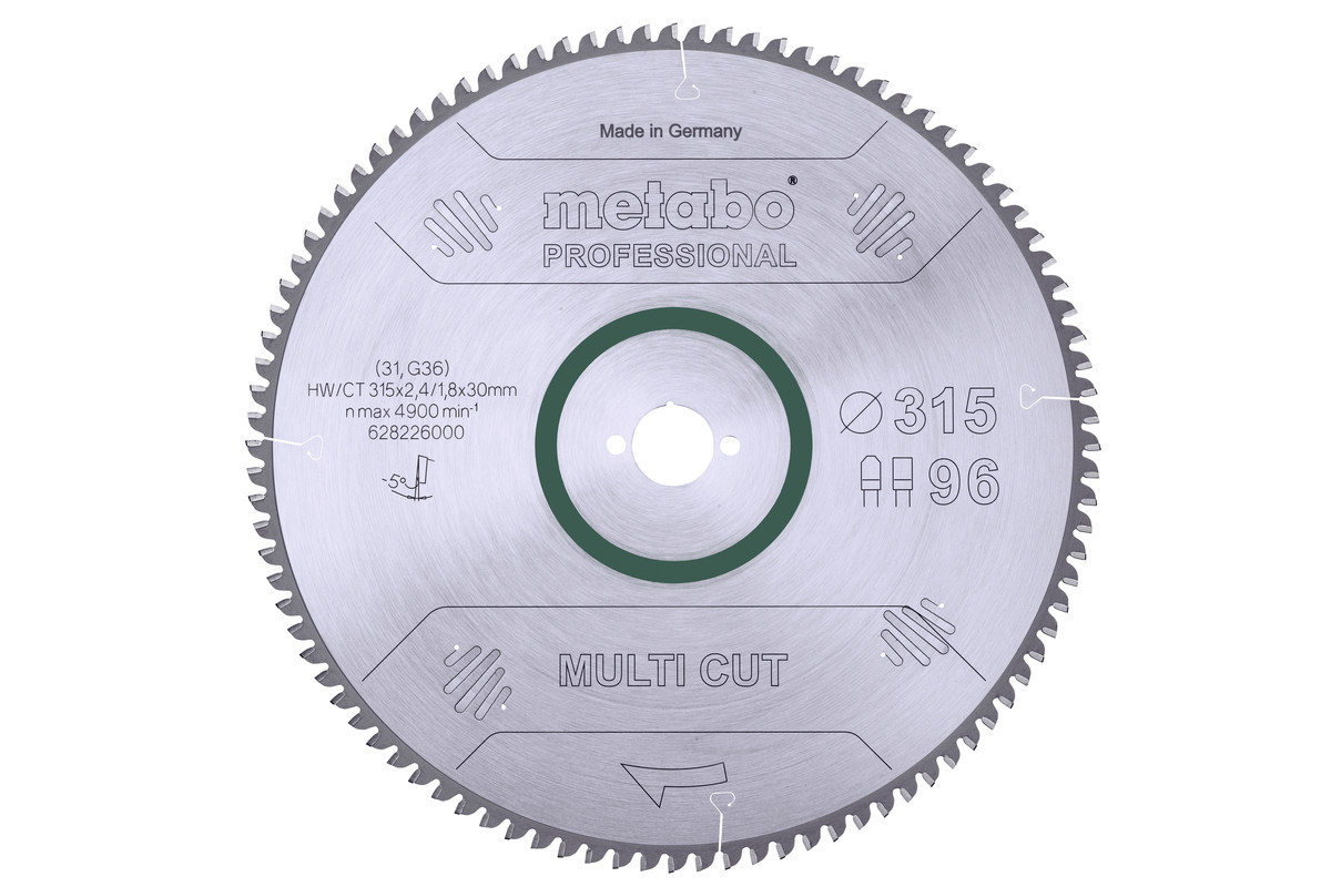 kotúč pilový 315x2,4x30 z 96WZ Metabo 628226
