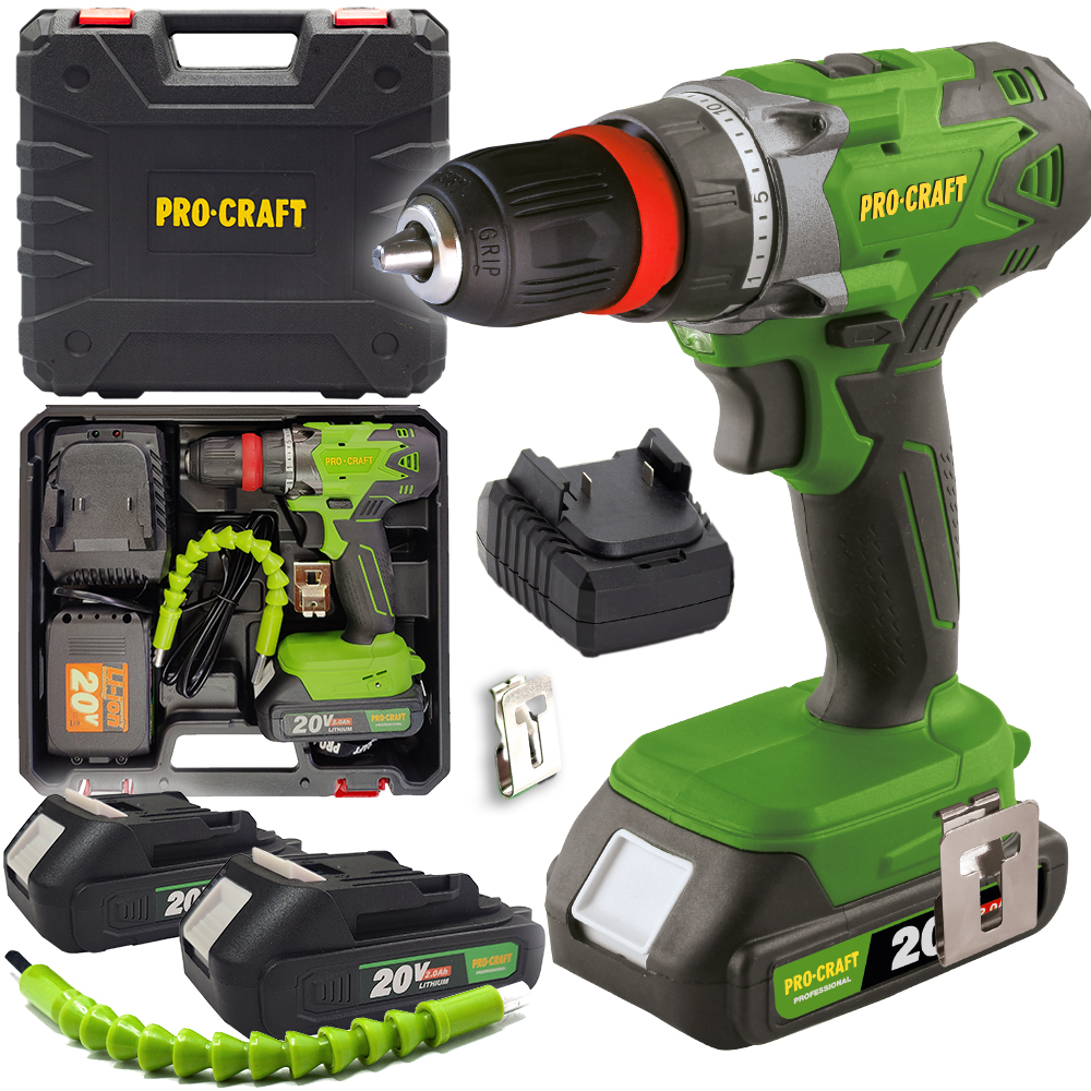 PROCRAFT AKU skrutk. PA18DFR 2x akumul. 2 ah+ nabíjačka  20V